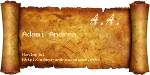 Adami Andrea névjegykártya